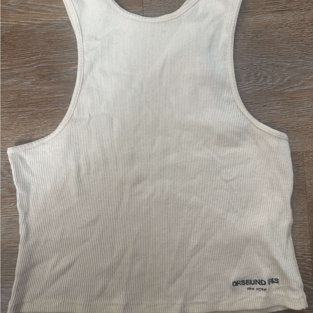 Orseund Iris Cream Sleeveless Crop Tank Top